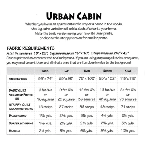 Atkinson Designs URBAN CABIN Quilt Quilting Pattern | Geometric ATK-151 - Picture 2 of 2